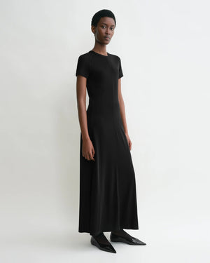 FLUID JERSEY DRESS / BLACK