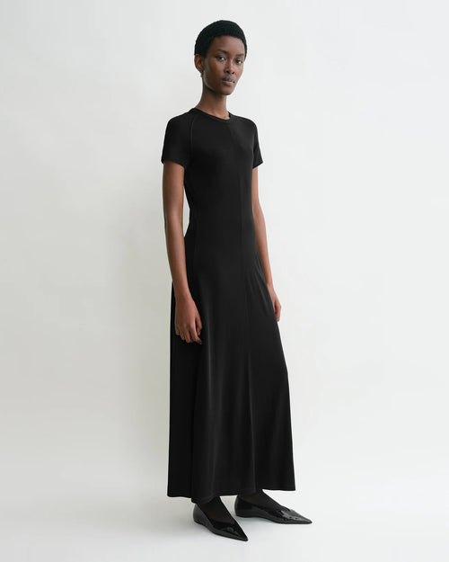 FLUID JERSEY DRESS / BLACK