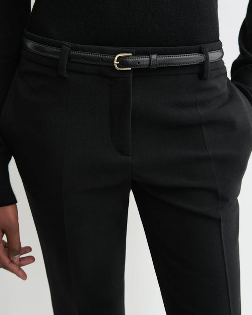 LOW WAIST SLIM TROUSER / BLACK