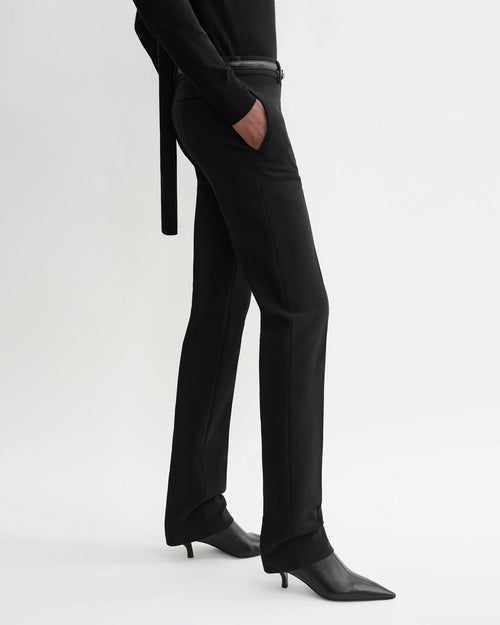 LOW WAIST SLIM TROUSER / BLACK