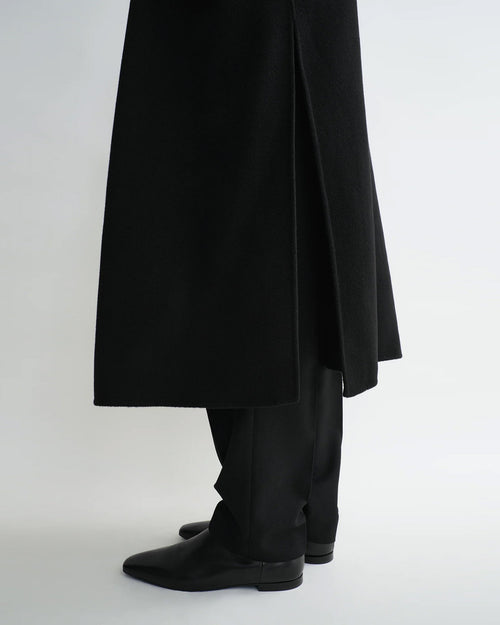 SIGNATURE WOOL CASHMERE COAT / BLACK