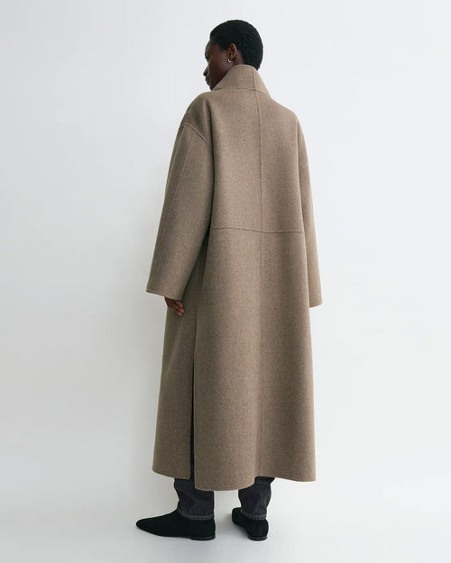 SIGNATURE WOOL CASHMERE COAT / OAK MELANGE