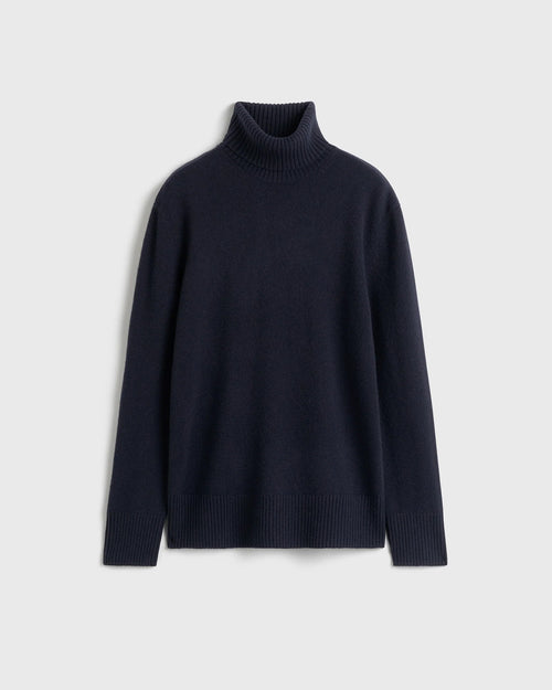 CASHMERE TURTLENECK / NAVY
