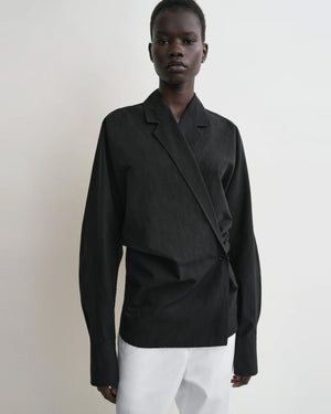 WRAP BLOUSE / BLACK