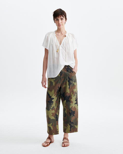 HALISSON EMBROIDERED BLOUSE / ECRU