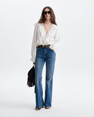 HELEA EMBROIDERED BLOUSE / ECRU