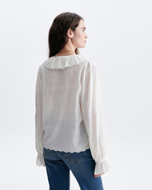 HELEA EMBROIDERED BLOUSE / ECRU