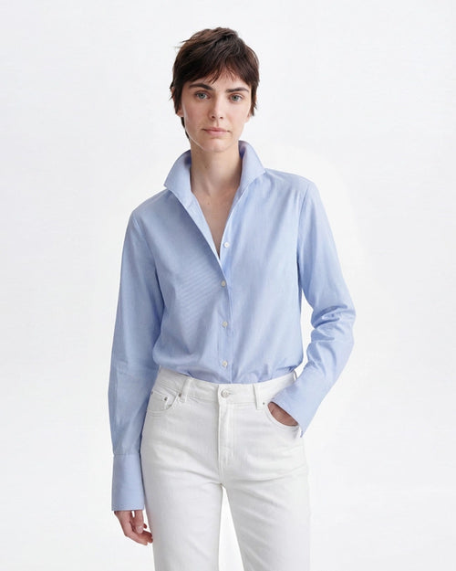 HUGO STRIPED SHIRT / SKY