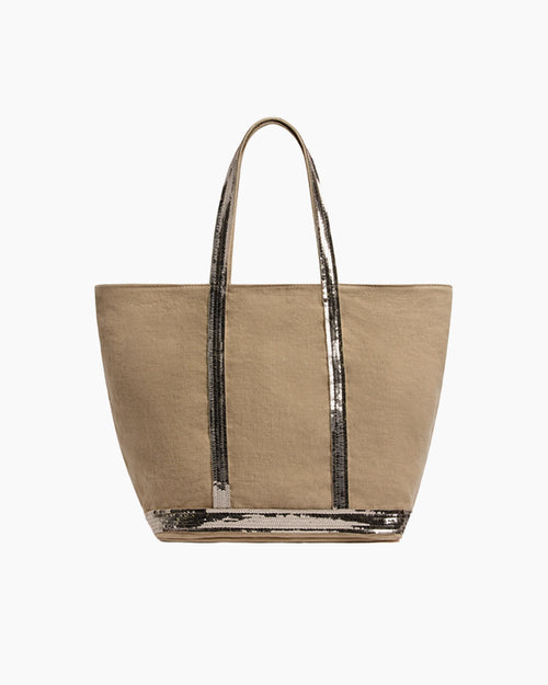 LINEN M CABAS TOTE / MUSHROOM