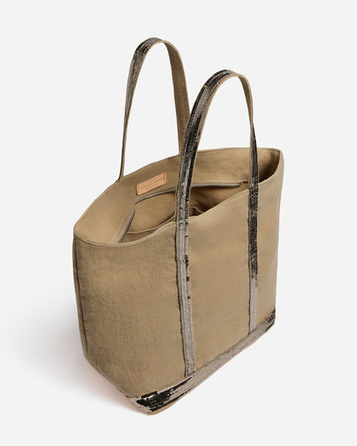 LINEN M CABAS TOTE / MUSHROOM