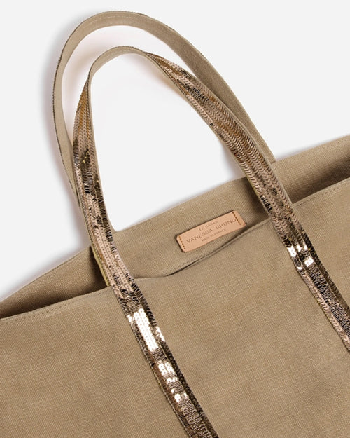 LINEN M CABAS TOTE / MUSHROOM