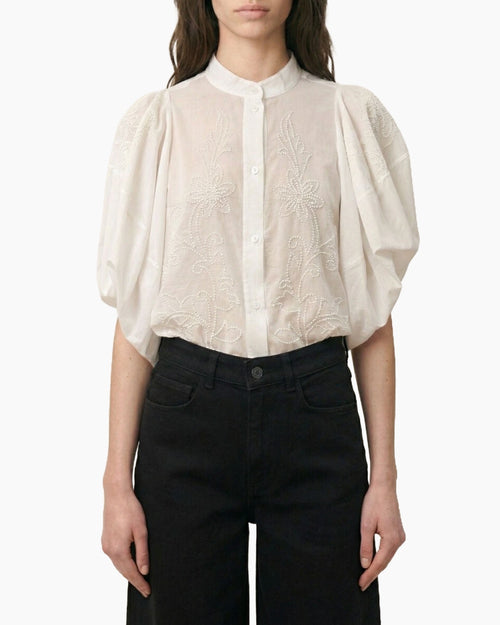FELICIE PUFF SLEEVE BLOUSE / ECRU