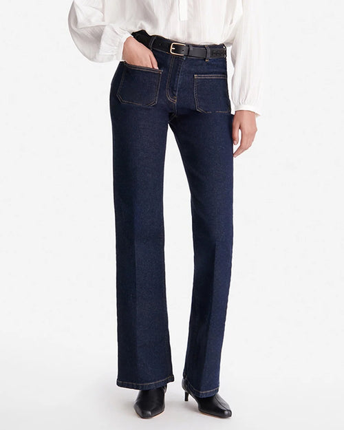 DOMPAY FLARE JEANS / INDIGO