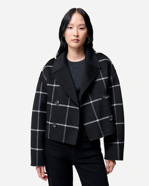 BERAN SHORT JACKET / NOIR/BLANC