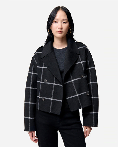 BERAN SHORT JACKET / NOIR/BLANC