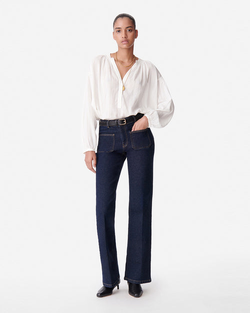 DOMPAY FLARE JEANS / INDIGO
