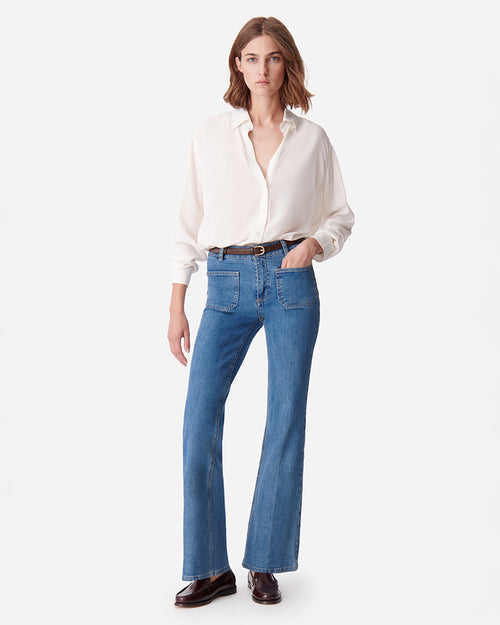 DOMPAY FLARE JEANS / INDIGO CLAIR