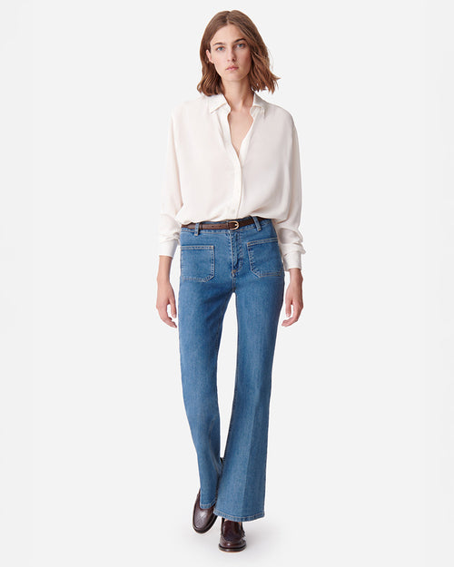 DOMPAY FLARE JEANS / INDIGO CLAIR
