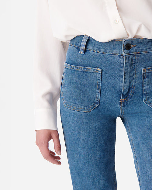 DOMPAY FLARE JEANS / INDIGO CLAIR