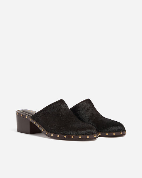 HEELED CLOGS 45MM / EBONY