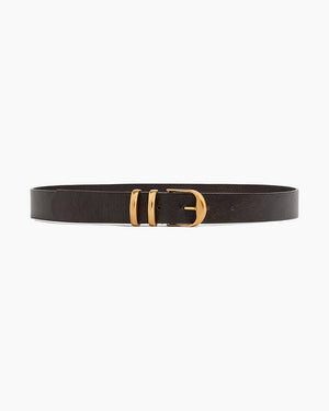 SMOOTH LEATHER BELT 30MM / CHOCOLATE