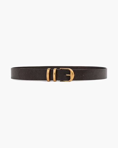SMOOTH LEATHER BELT 30MM / CHOCOLATE