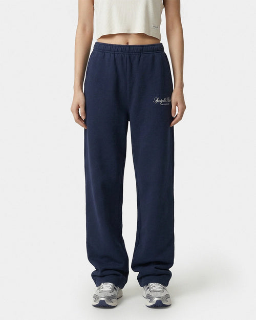 VENDOME LA EMBROIDERED WIDE SWEATPANT / DARK NAVY