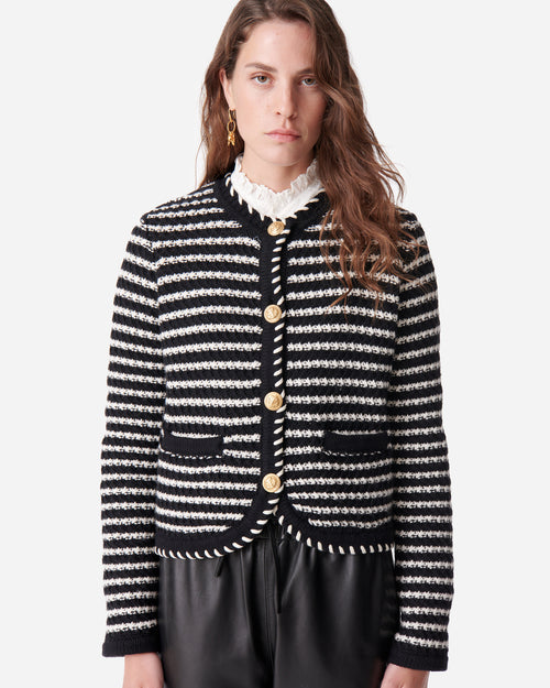 DAYA CARDIGAN / NOIR ECRU