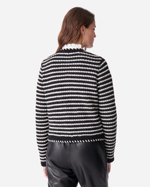 DAYA CARDIGAN / NOIR ECRU