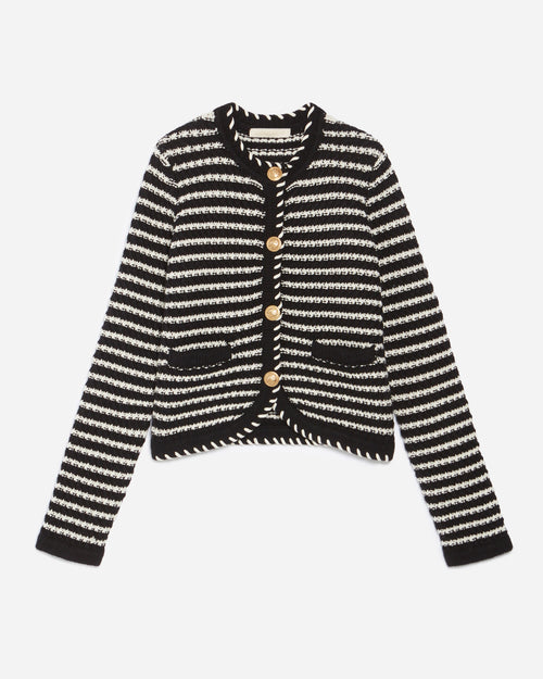 DAYA CARDIGAN / NOIR ECRU