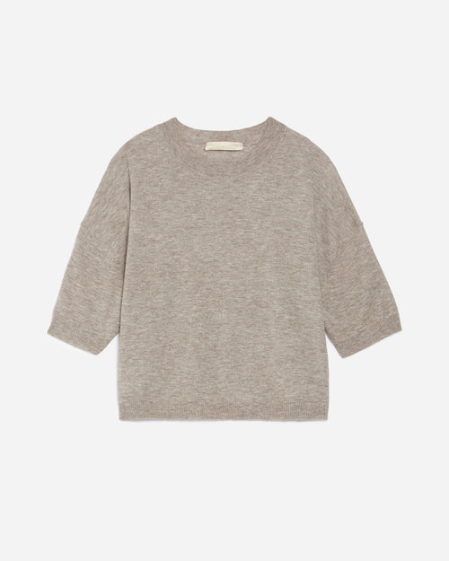 DELIAH SS SWEATER / TAUPE