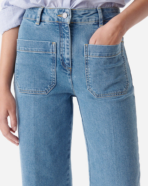 HELIAS CROPPED JEANS / INDIGO CLAIR