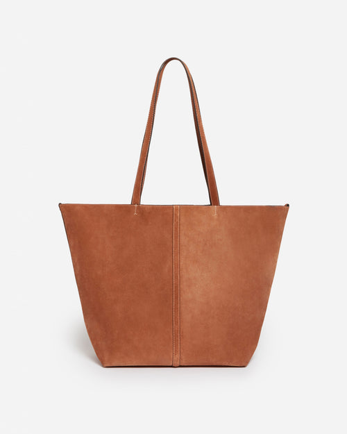 LARGE CALF LEATHER DAILY TOTE / BISCUIT