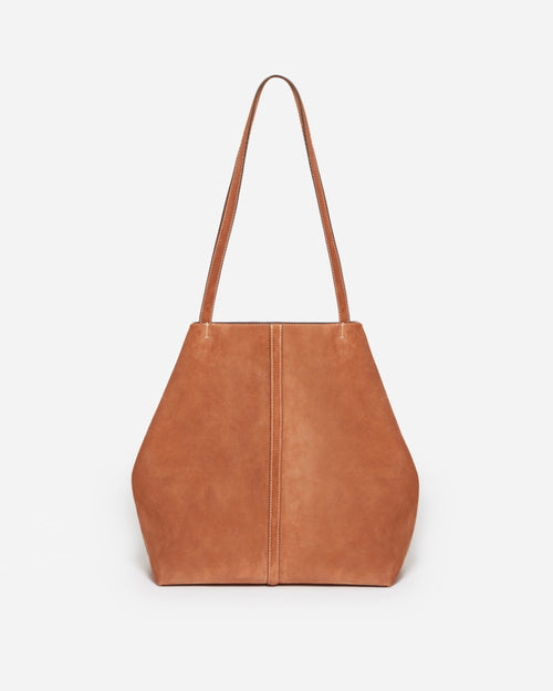 LARGE CALF LEATHER DAILY TOTE / BISCUIT