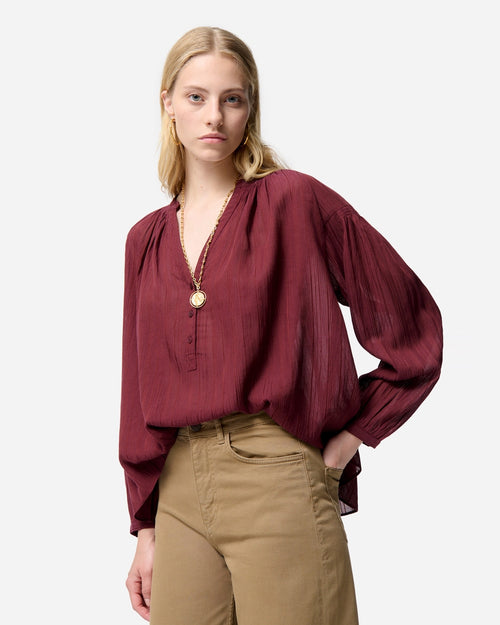 NIPOA BLOUSE / BORDEAUX