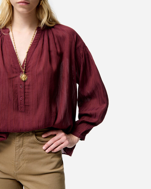 NIPOA BLOUSE / BORDEAUX