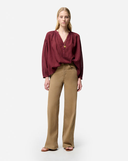 NIPOA BLOUSE / BORDEAUX