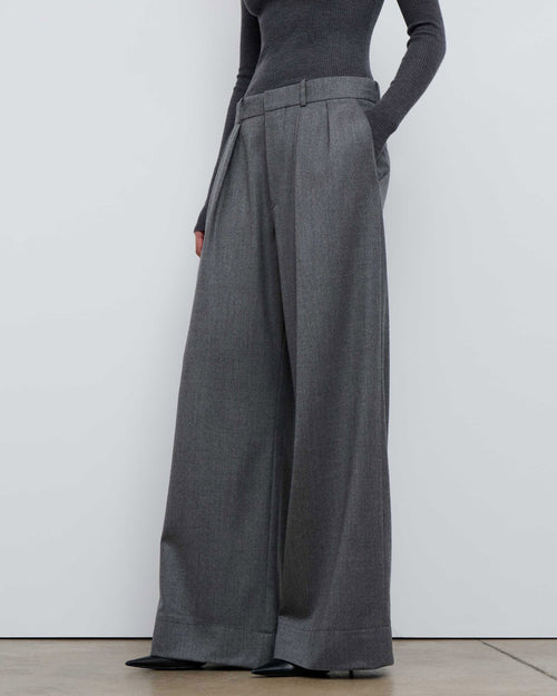 LOW RISE TROUSER FLANNEL / CHARCOAL