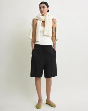 WIDE FLUID SHORTS / BLACK