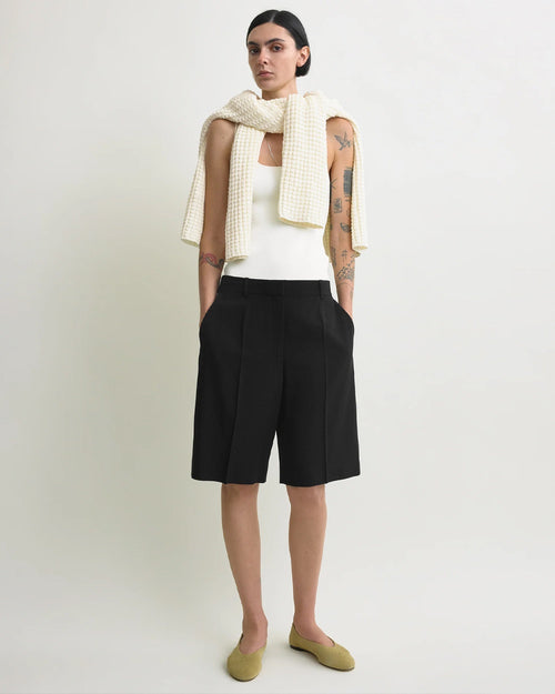 WIDE FLUID SHORTS / BLACK
