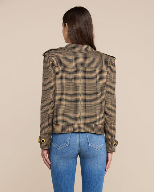 XOEY CROPPED TRENCH / PLAID