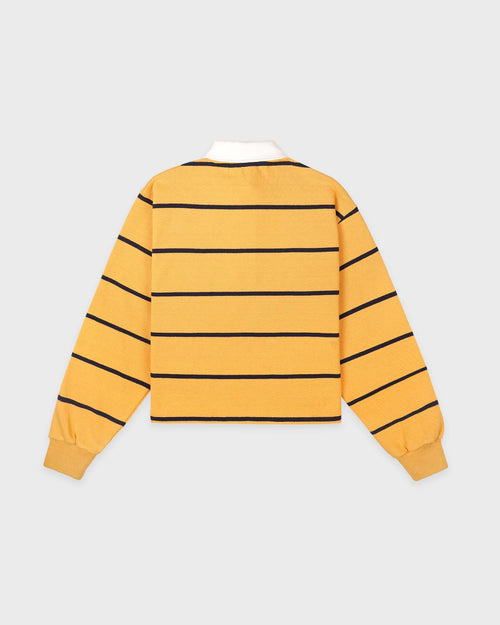 SERIF LOGO RUGBY POLO / FADED GOLD/WHITE/DARK NAVY