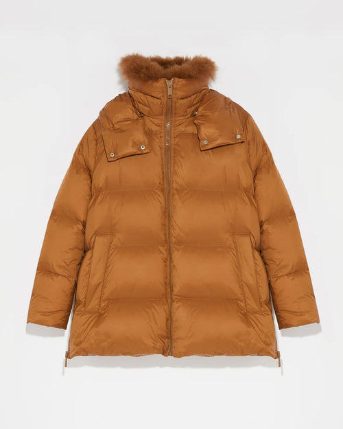 A LINE DOWN TECHNICAL LONG JACKET 76CM / RUST