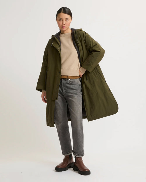 LONG TECHNICAL CAPE 102CM / ARMY GREEN