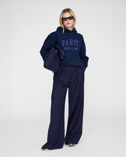 DEBBIE SHRUNKEN HOODIE PARIS / WASHED NAVY