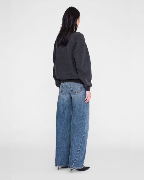SPENCER SWEATSHIRT LEOPARD / WASHED BLACK