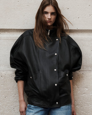 SANDY JACKET / BLACK LEATHER