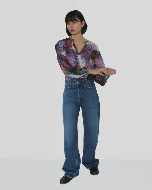 BAMBOO BLOUSE / PALM DYE LILAC