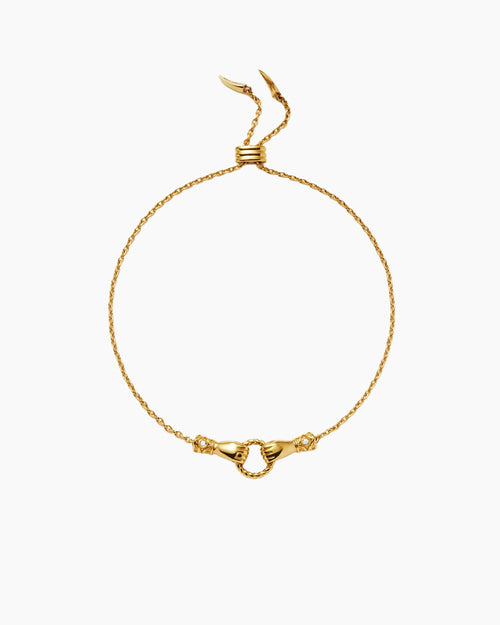 HARRIS REED IN GOOD HANDS SLIDER BRACELET / GOLD