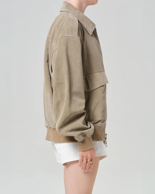 VIVIENNE SUEDE JACKET / DEEP OLIVE